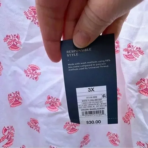 Universal thread, cotton, Sleeveless Maxi Sundress adjustable, straps Plus Size - Picture 8 of 9